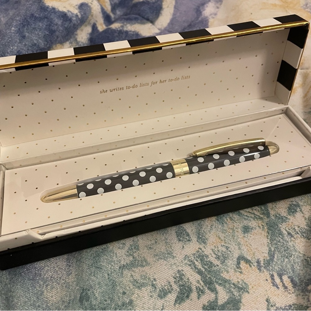 New In Box Kate Spade To-Do List Ball Point Pen